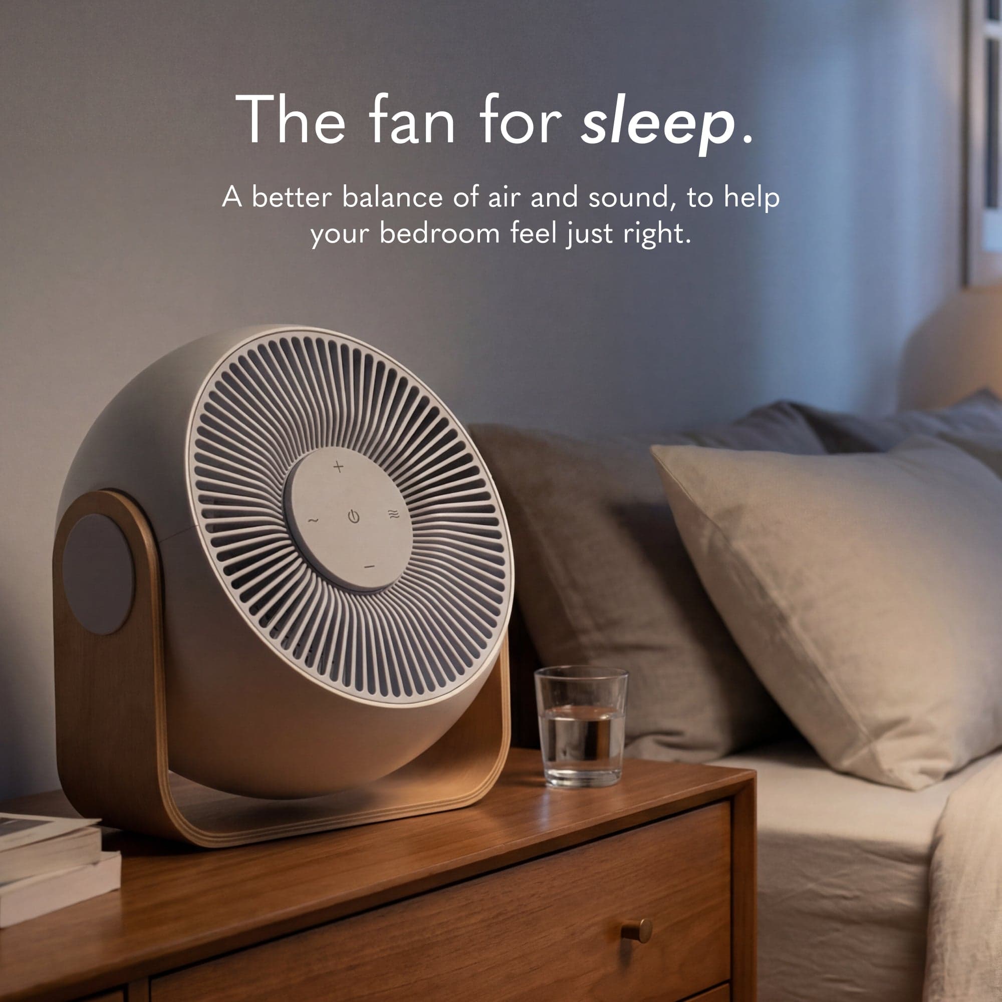 Zephyr Duo on a nightstand next to a bed